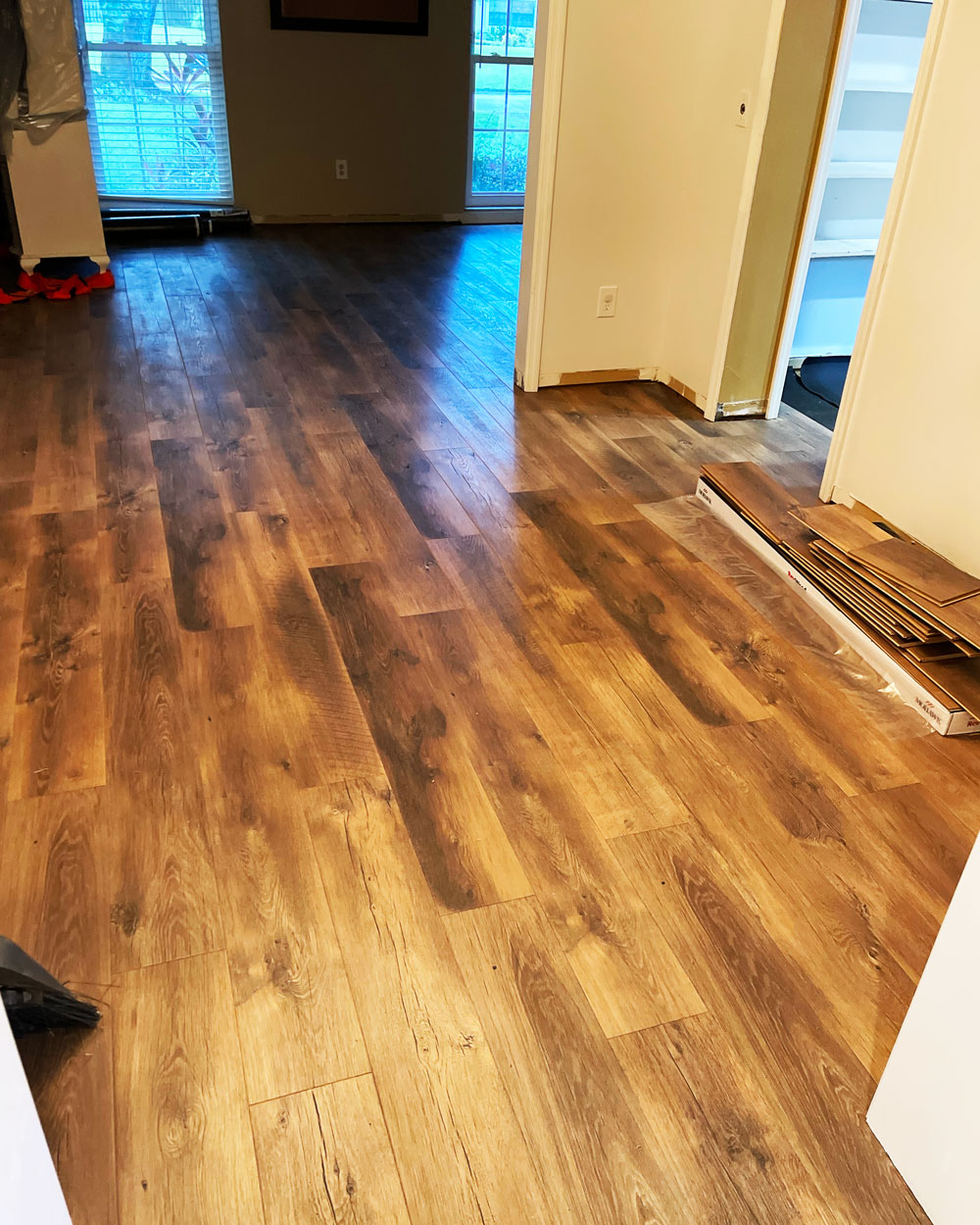 Hardwood floors and planks in house