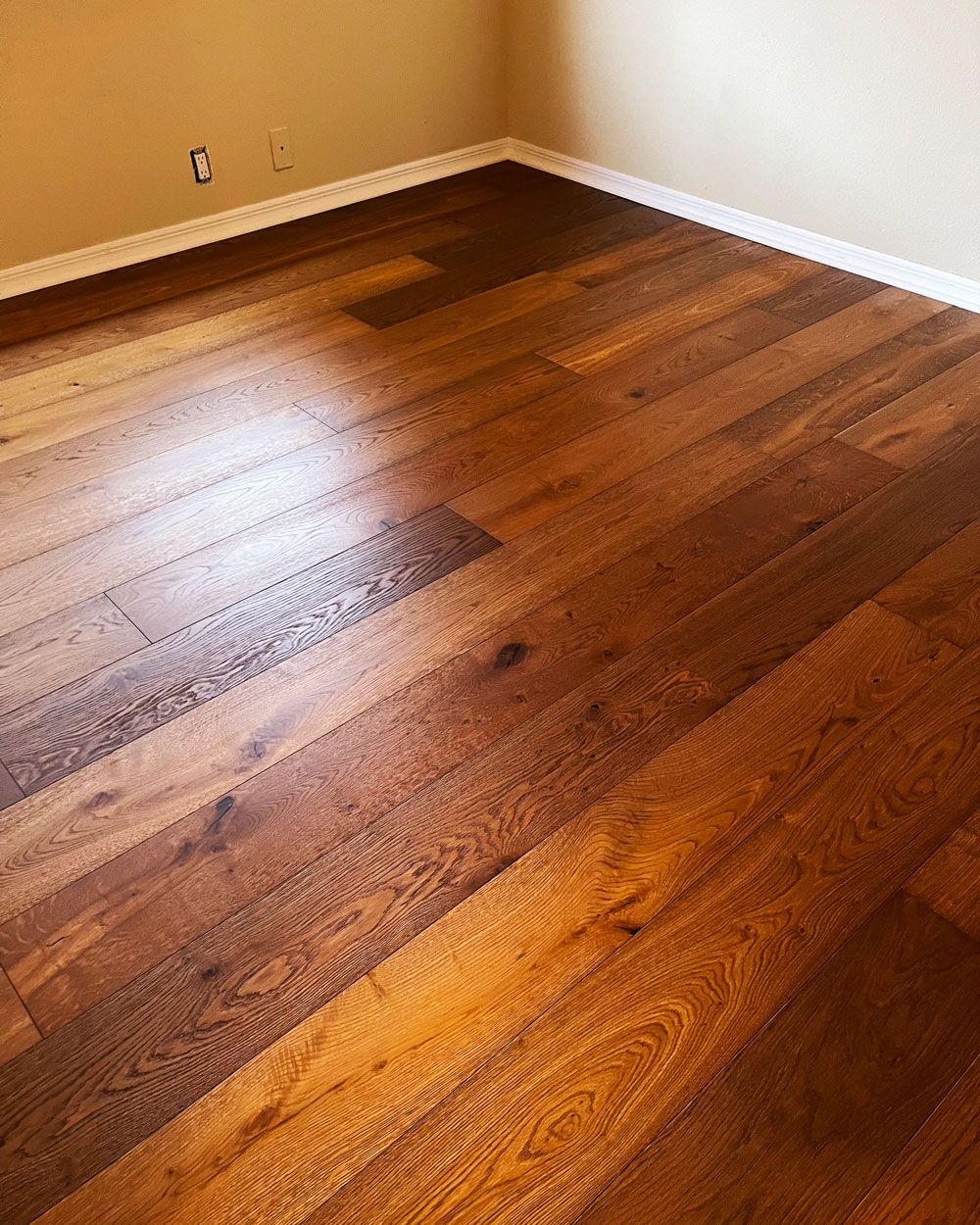Dark mahogany hardwood floors